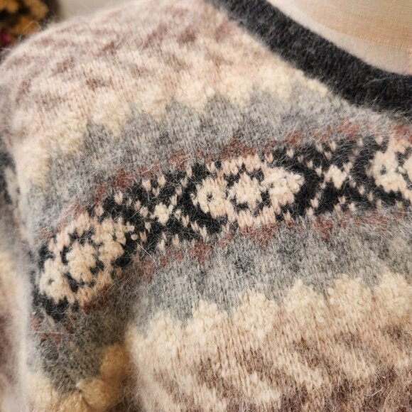 Vintage Valerie Stevens Furblend Angora & Lambswool Button Up Cardigan Sweater - Picture 9 of 15